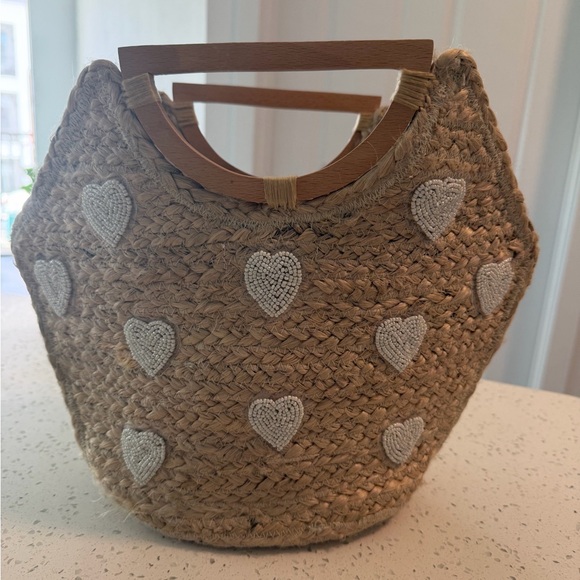 Shiraleah Handbags - Handcrafted Tan Woven Heart Bag